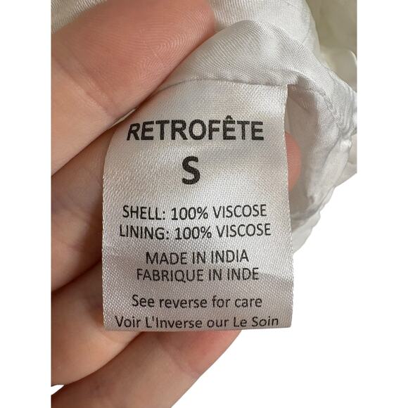 Retrofete Torin Sequin Feather Mini Dress Strapless Party Bridal Vegas NYE S - Picture 6 of 10